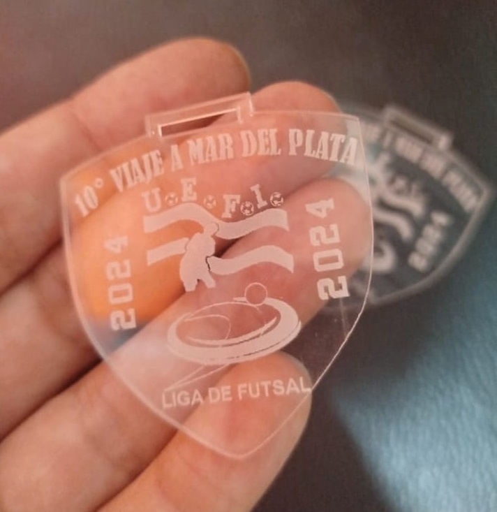 Medallas Acrilico Cristal 5 y 6 cm.